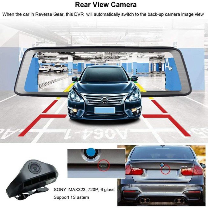 Sản Phẩm Camera hành trình 360 độ ô tô. Thương hiệu cao cấp Whexune - K950 (tích hợp 4 camera, Android Wifi GPS) | BigBuy360 - bigbuy360.vn