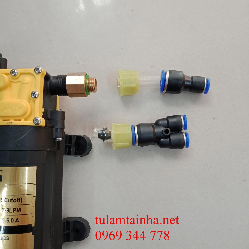 Đầu nối ra dùng cho bơm đôi 12V, 8mm và 14mm