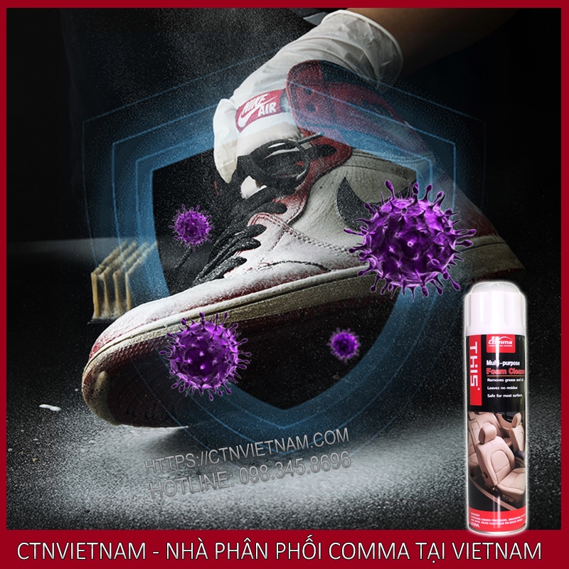 Chai Xịt Vệ Sinh Giày Sneaker, Giày Thể Thao, Giày Da, Da Lộn, Giày Trắng Đa Năng Không Cần Giặt 3M Spot Remover