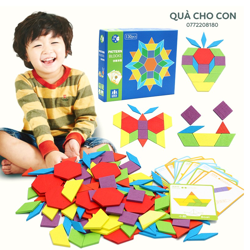 BỘ XẾP HÌNH KHỐI ZE GÉOANIMO BLOCKS - PATTERN BLOCKS