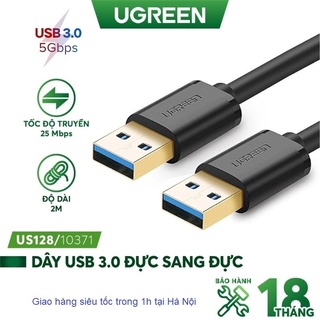 Dây usb 3.0 2 đầu đực, mạ vàng dài 0.5-2m ugreen us128 - hàng chính hãng