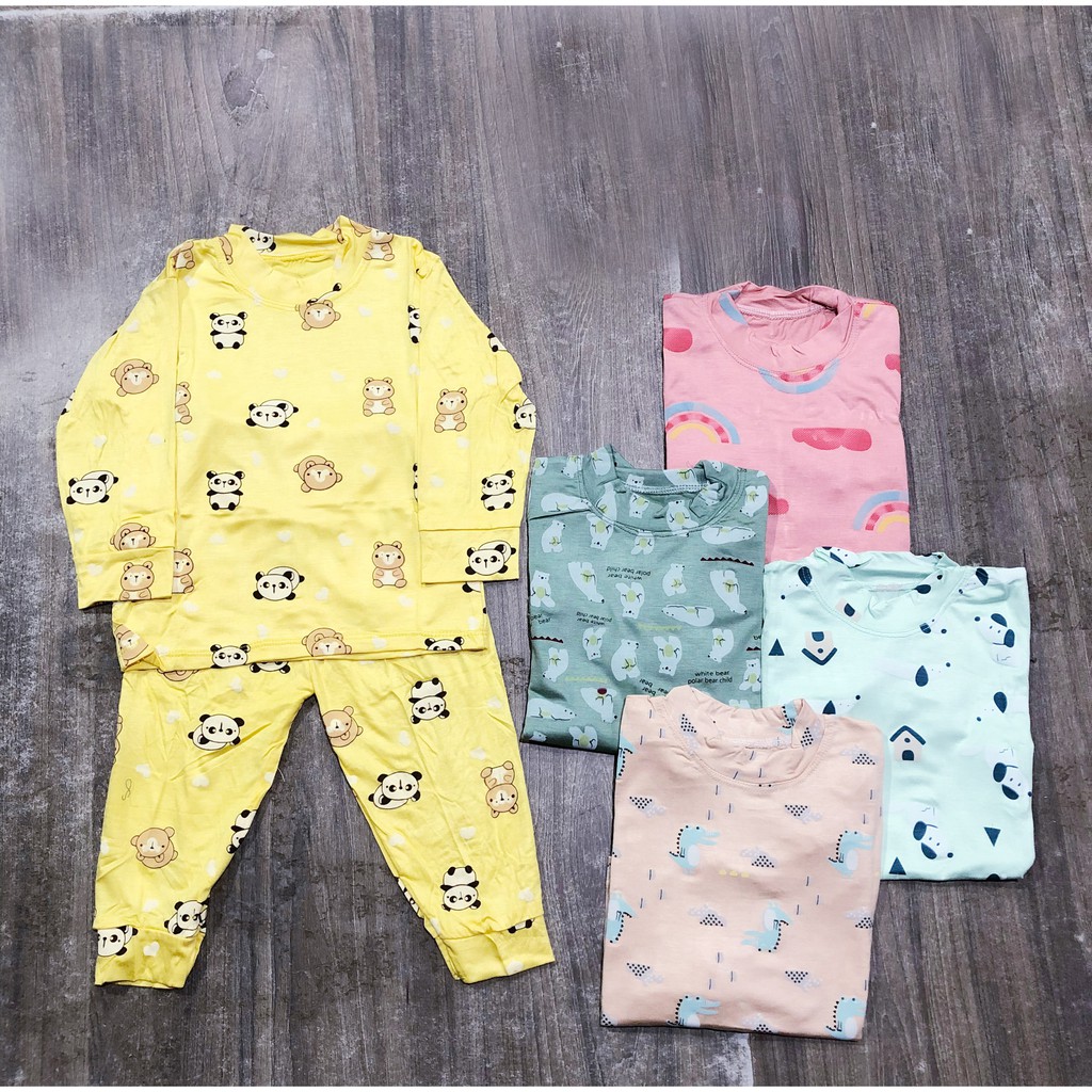 Đồ bộ quần áo dài tay cho bé chất cotton QATE623