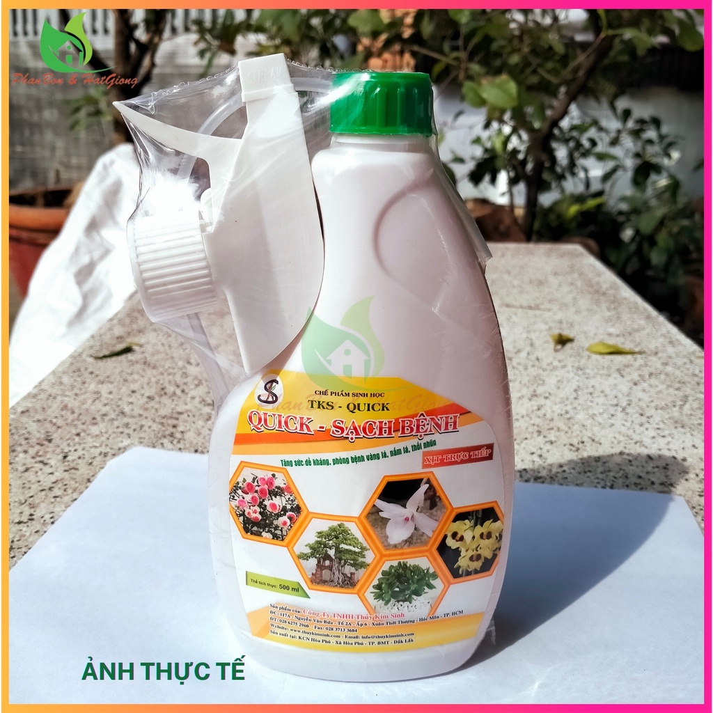 Chế Phẩm Sinh Học 500ml Ngăn Ngừa Và Trừ Bệnh Vàng Lá, Thối Nhũn, Nấm Lá trên Hoa Lan, Hồng, Cây Cảnh Dạng Xịt An Toàn