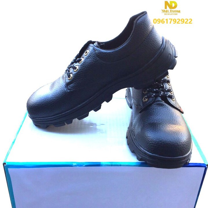 Giày bảo hộ lao động nam giày công trình NTT P01 giày mũi thép lót thép đế cao su tự nhiên - Nsafe