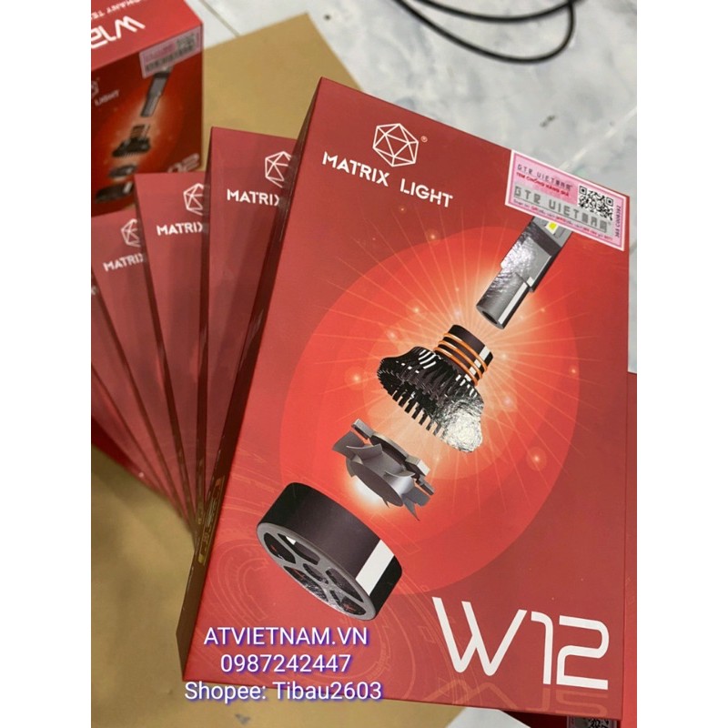 Đèn LED MATRIX LIGHT W12 chân H4 siêu sáng | BigBuy360 - bigbuy360.vn