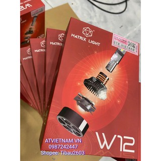 Đèn LED MATRIX LIGHT W12 chân H4 siêu sáng