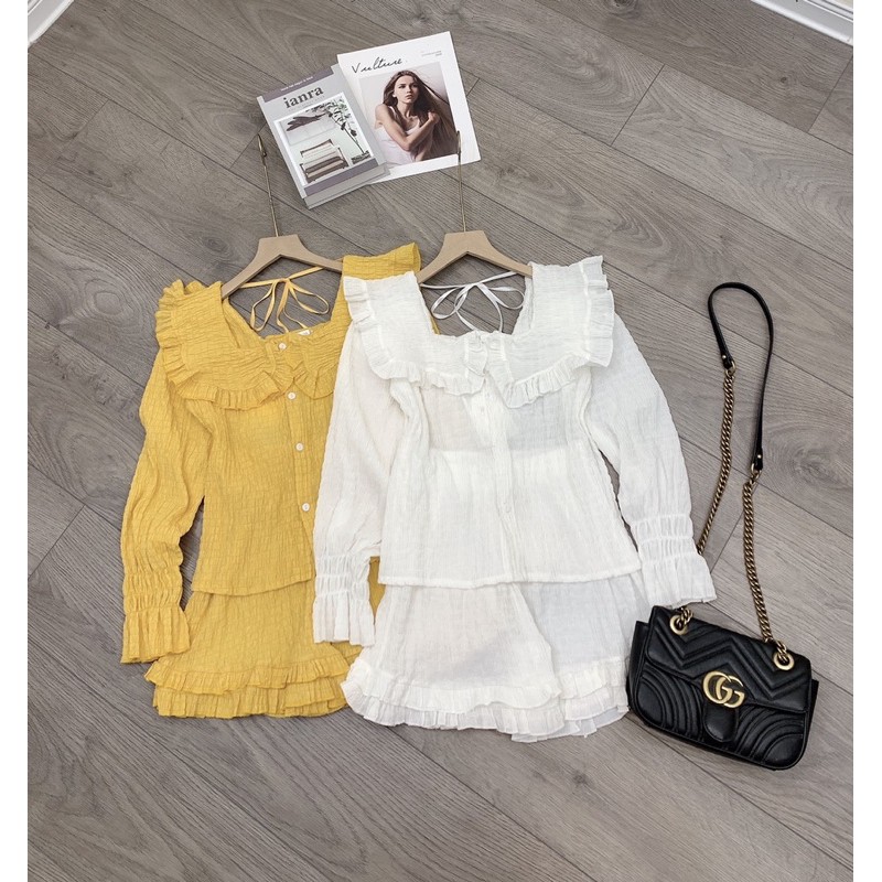 [Rẻ Vô Địch] Siêu phẩm sét bộ bèo sốp hot lăm ạ ra thêm sll Diện sét này dễ mặc dễ mix ti tỉ đồ Chất lụa sốp phồng chuẩn