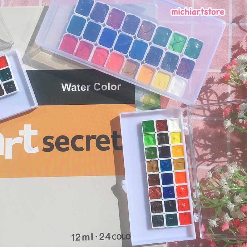 [Michi Art Store] Màu nước Art Secret nội địa 24 màu pocket 0,5ml, 1ml