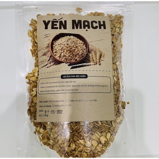 250g yến mạch nguyên cám nướng mật ong ăn liền, hỗ trợ giảm cân, ăn kiêng