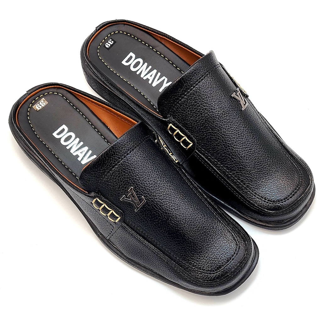 Giày lười nam da DONAVY cao cấp, May quai chắc chắn, đế chống trơn trượt D.L.V