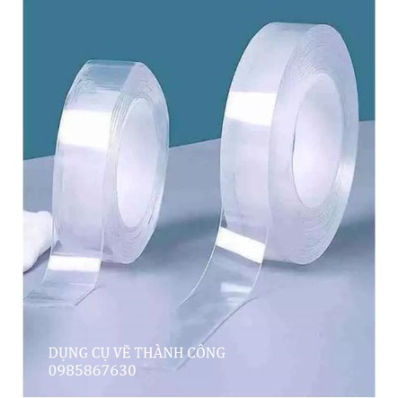 Băng Keo 2 Mặt Siêu Dính, Chống Thấm Nước, Trong Suốt ( Dài 3m, rộng 3cm)