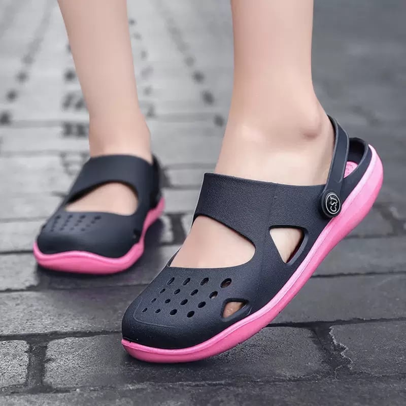 Freeship Sandal cao su nữ êm bền nhẹ nhàng chống nước