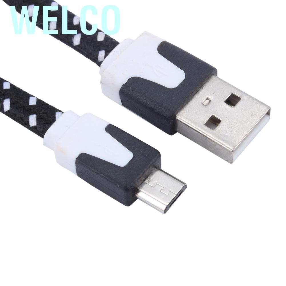 Dây cáp sạc & truyền dữ liệu Micro USB dây dù 1M bện vải dù cho điện thoại Samsung