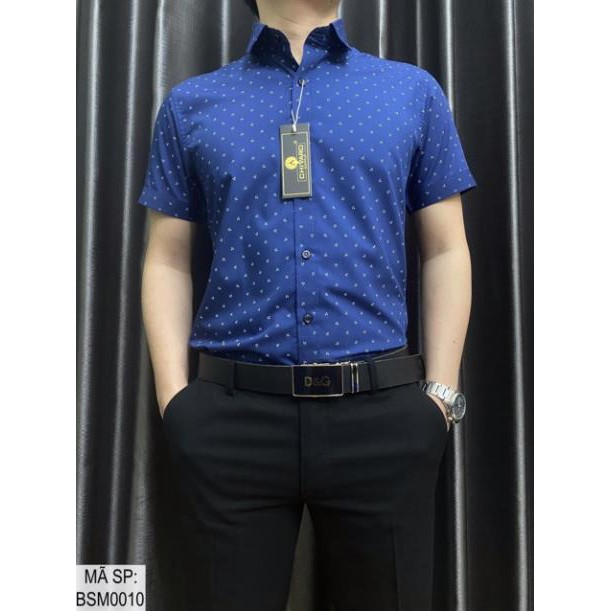 Bán sỉ Áo sơ mi nam ngắn tay hoạ tiết mỏ neo BSM0010💦ảnh chụp thật💦 /Tổng kho đồ lót giá rẻ HN/