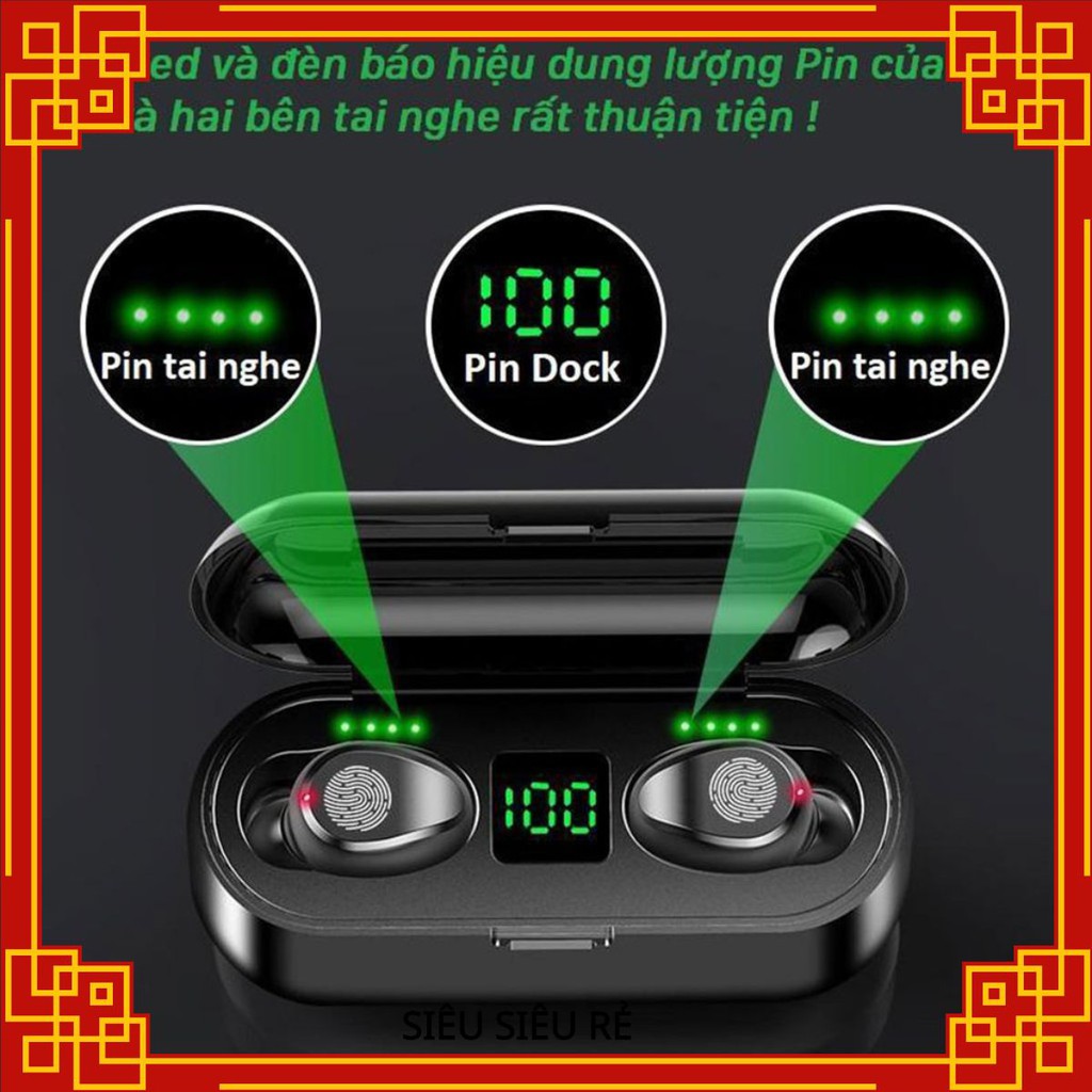 Tai Nghe Bluetooth Không Dây Amoi F9 Nút Cảm Ứng Kiêm Pin Sạc Dự Phòng ELEVEN_SHOP111