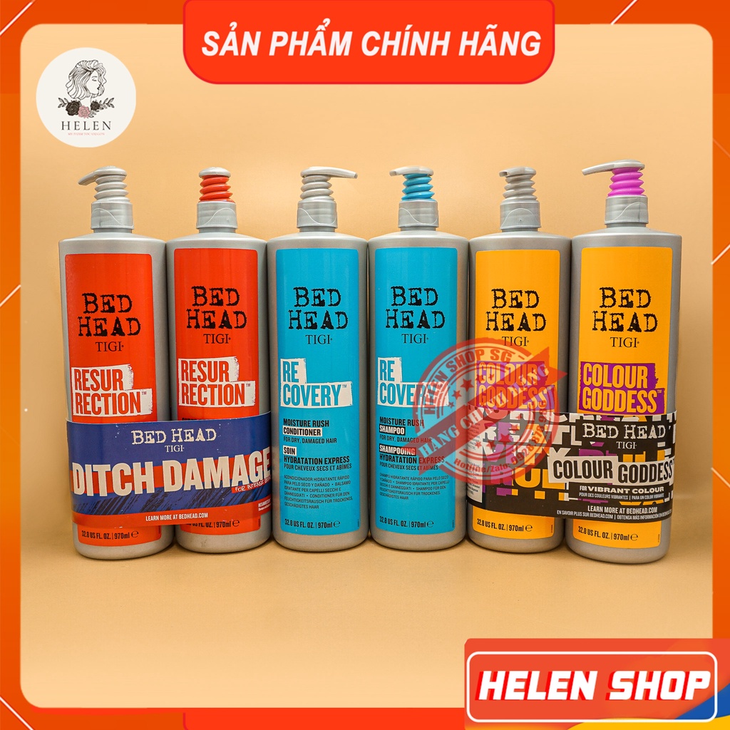 Cặp Dầu Gội Xả TIGI XANH 970ML*2 Dung Tích Khủng TIGI Bed Head Phục Hồi Tóc Hư Tổn | Hàng Chính Hãng