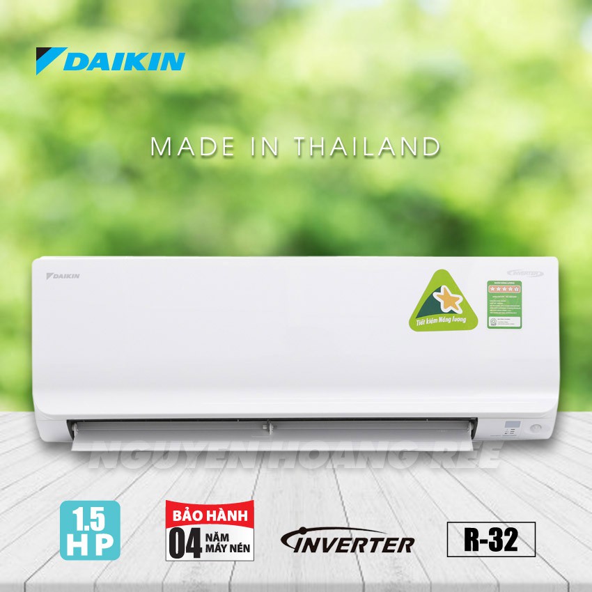 Máy lạnh Daikin Inverter 1.5 HP FTKM35SVMV - Công nghệ Hybrid Cooling kiểm soát độ ẩm tối ưu, Tự ngắt điện không ổn định