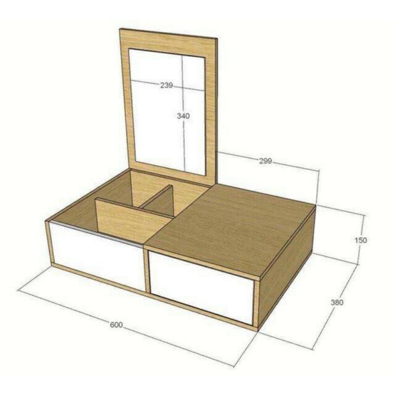 [Mã LIFEBKA5 giảm 10% tối đa 1 Triệu đơn 500k] 𝐌IỄN PHÍ SHIP Bàn Trang Điểm 2 Ngăn Có Gương Ngồi Bệt Thời Trang