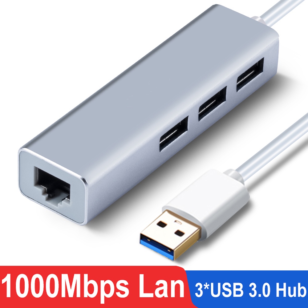 Bộ HUB Chuyển Đổi USB C 3.0 2.0 Sang RJ45 HUB 10 / 100 / 1000Mbps Cho Windows Macos Laptop PC