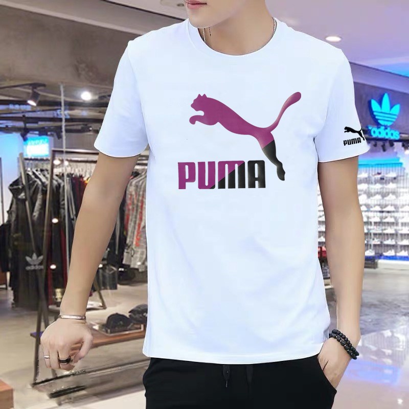 Áo Thun Tay Ngắn In Logo Puma Phối Màu Gradient Cá Tính Hợp Thời Trang Hè