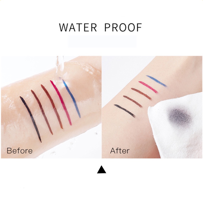 Bút Kẻ Mắt 5 Màu Nét Mảnh Chống Nước Nhanh Khô Chống Nhòe Lâu Trôi, Đầu Lông Mảnh, Kẻ Mắt Dạng Lỏng Không Gây Hại Cho Da