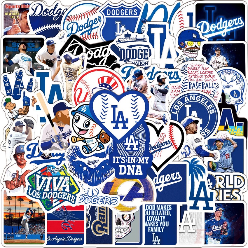 ❉ Los Angeles Dodgers Series 01 - Major League Baseball MLB Team Stickers ❉ 50Pcs/Set DIY Fashion Luggage Laptop Skateboard Decals Doodle Stickers