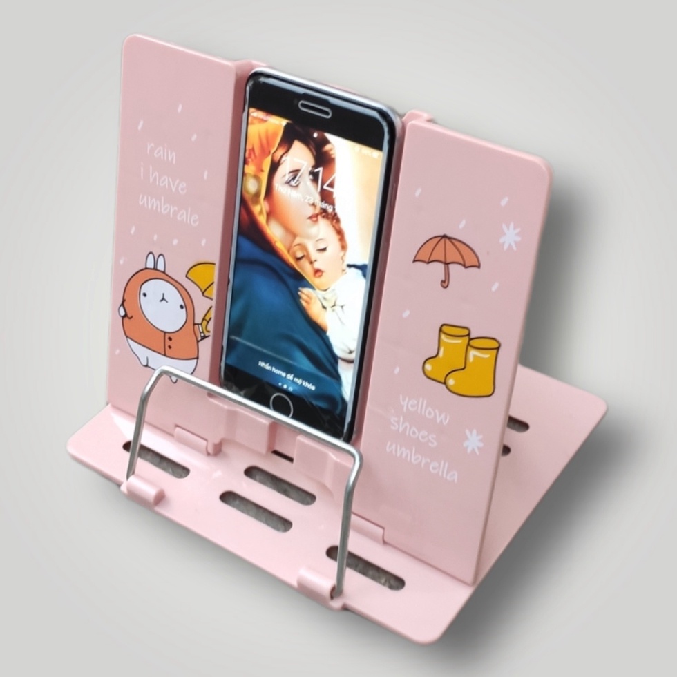 Giá kẹp sách, đỡ sách chống cận thị cho bé - in hình đáng yêu