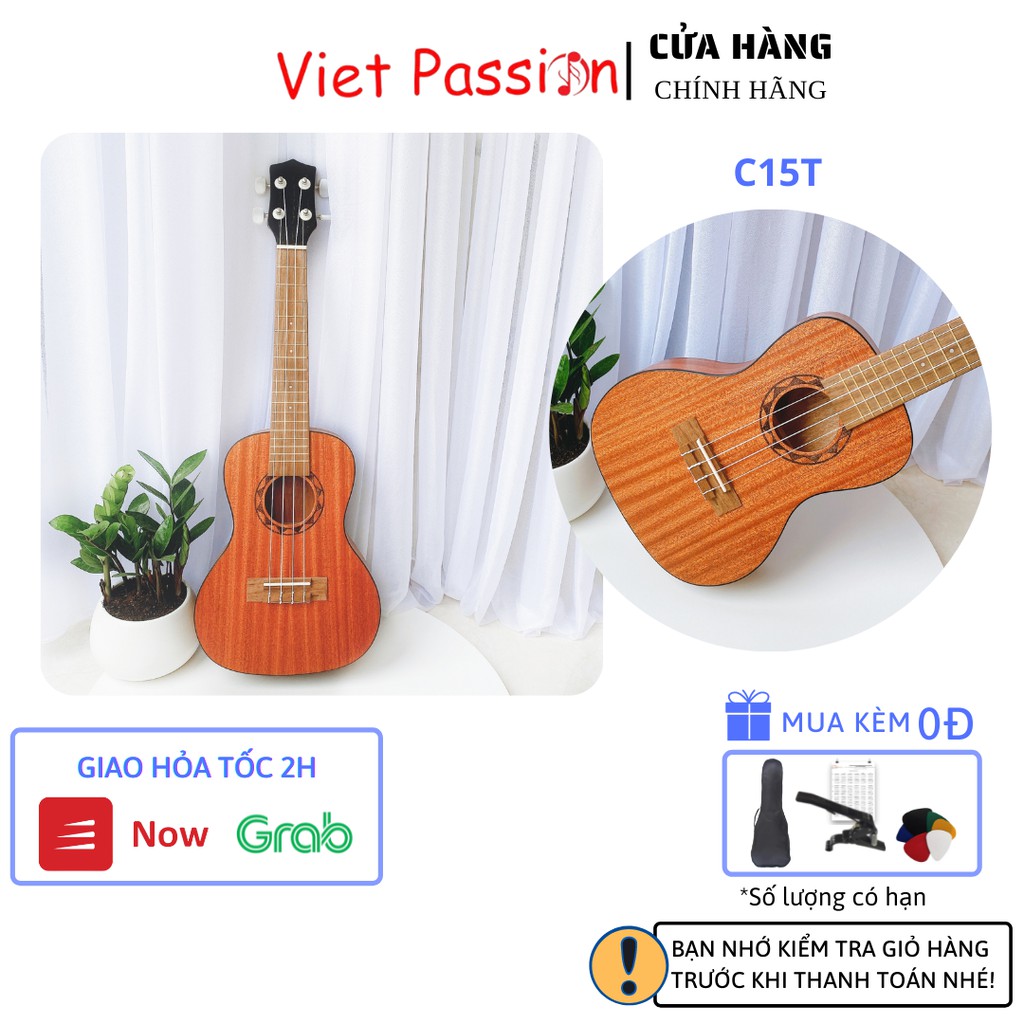 Đàn ukulele concert size 23 inch C5T chất liệu gỗ giá rẻ chất lượng Viet Passion