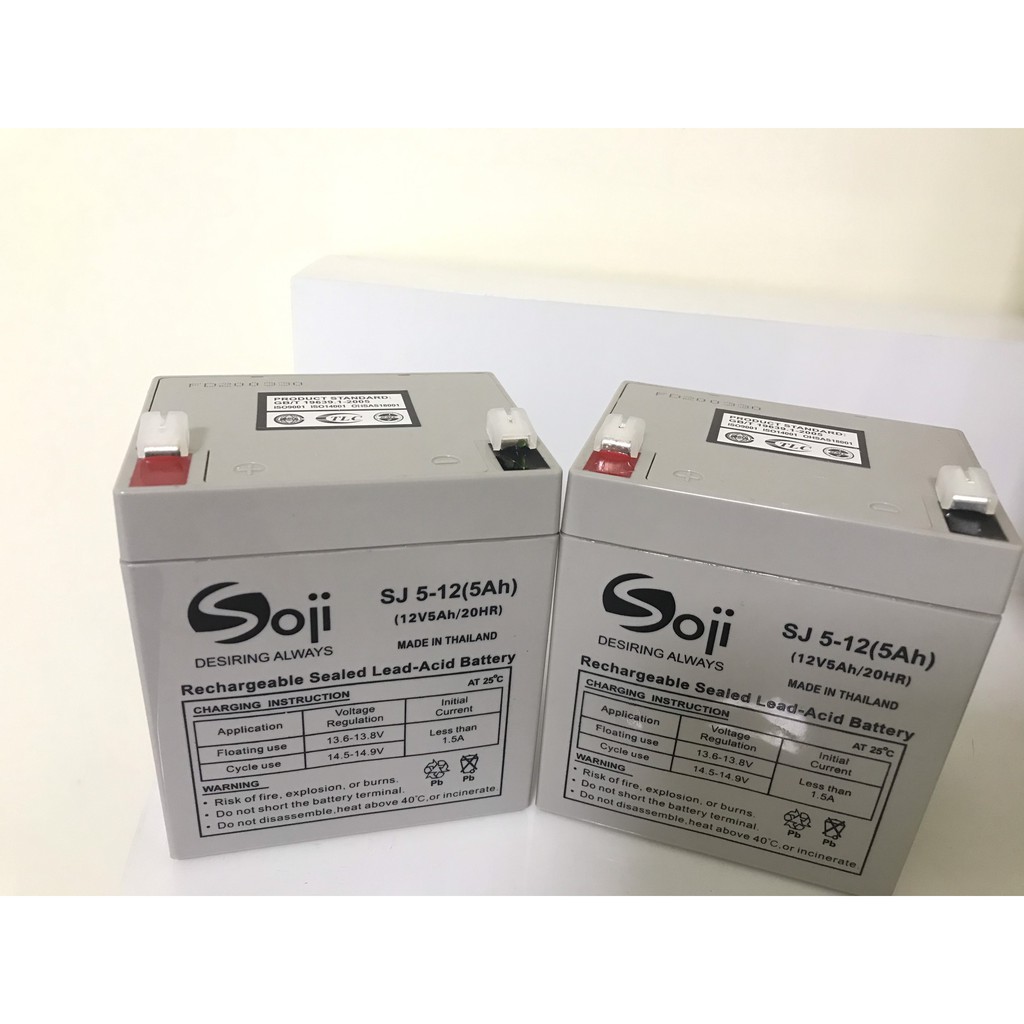Ắc quy Soji nhập khẩu Thái Lan 12V 5AH chuyên dụng cho UPS