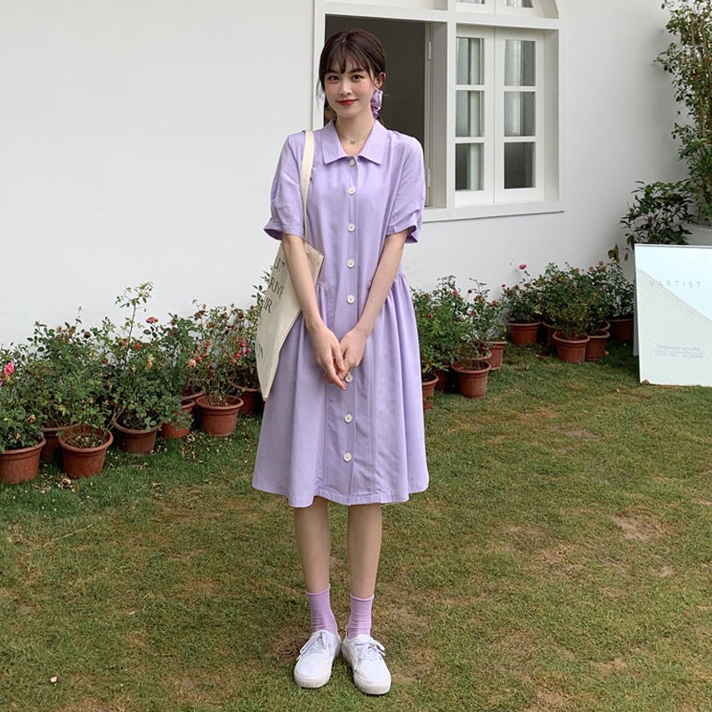 Đầm Polo dáng rộng thiết kế mới thời trang mùa hè theo phong cách hàn quốc cho nữ