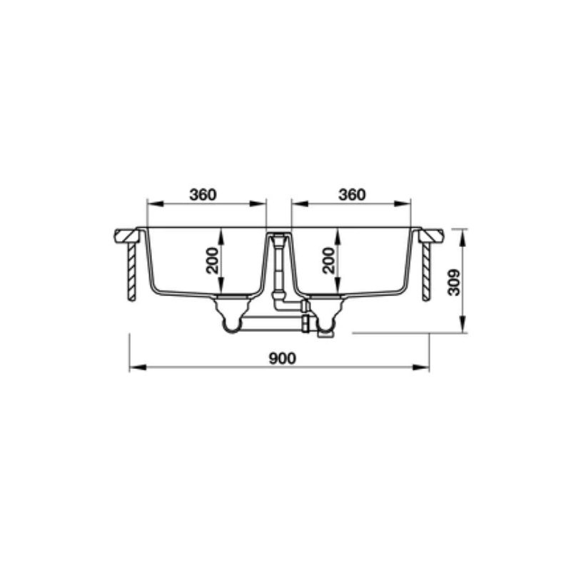 [FREESHIP HCM] Chậu Rửa Chén Đá Hafele HS19-GEN2S90 (Đen/Kem/Xám) - Ngang 86cm - Nhập Khẩu Đức