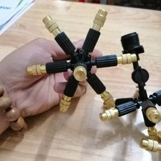 Béc đồng phun sương 7 hướng chân ren 21 bù áp
