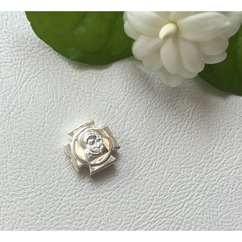 Mặt Thánh giá bạc S925 xỏ vòng tay Mân Côi chuỗi hạt Công giáo Catholic Rosary pendant charm