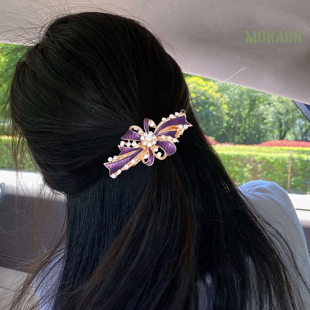 Kẹp Tóc Hình Hoa Đính Đá Lấp Lánh Ngọt Ngào Chống Trượt