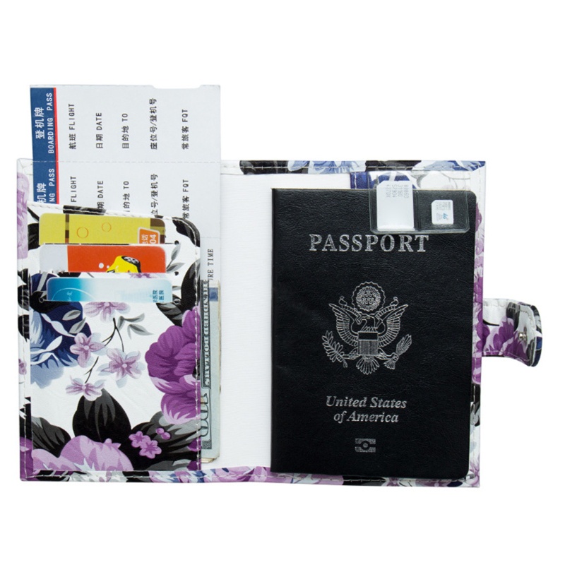 Vỏ Bọc Hộ Chiếu Bằng Da Có Ngăn Đựng Thẻ Tiện Lợi Dành Cho Đi Du Lịch
