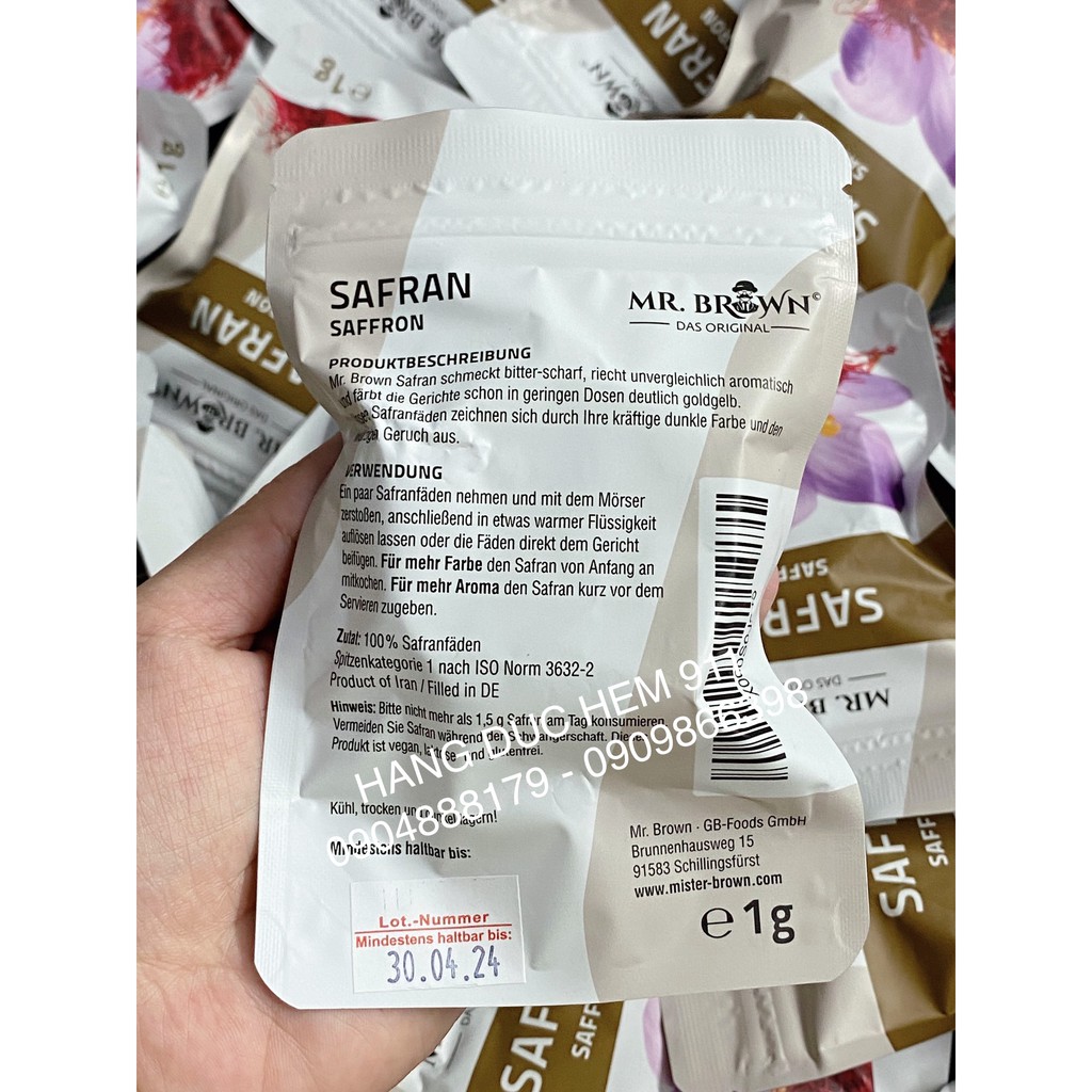 Saffron nhụy hoa nghệ Tây 1g nội địa Đức | BigBuy360 - bigbuy360.vn