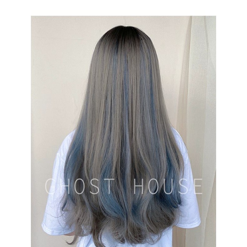Wig teen/lolita/cosplay A2104 trà pha xanh khói