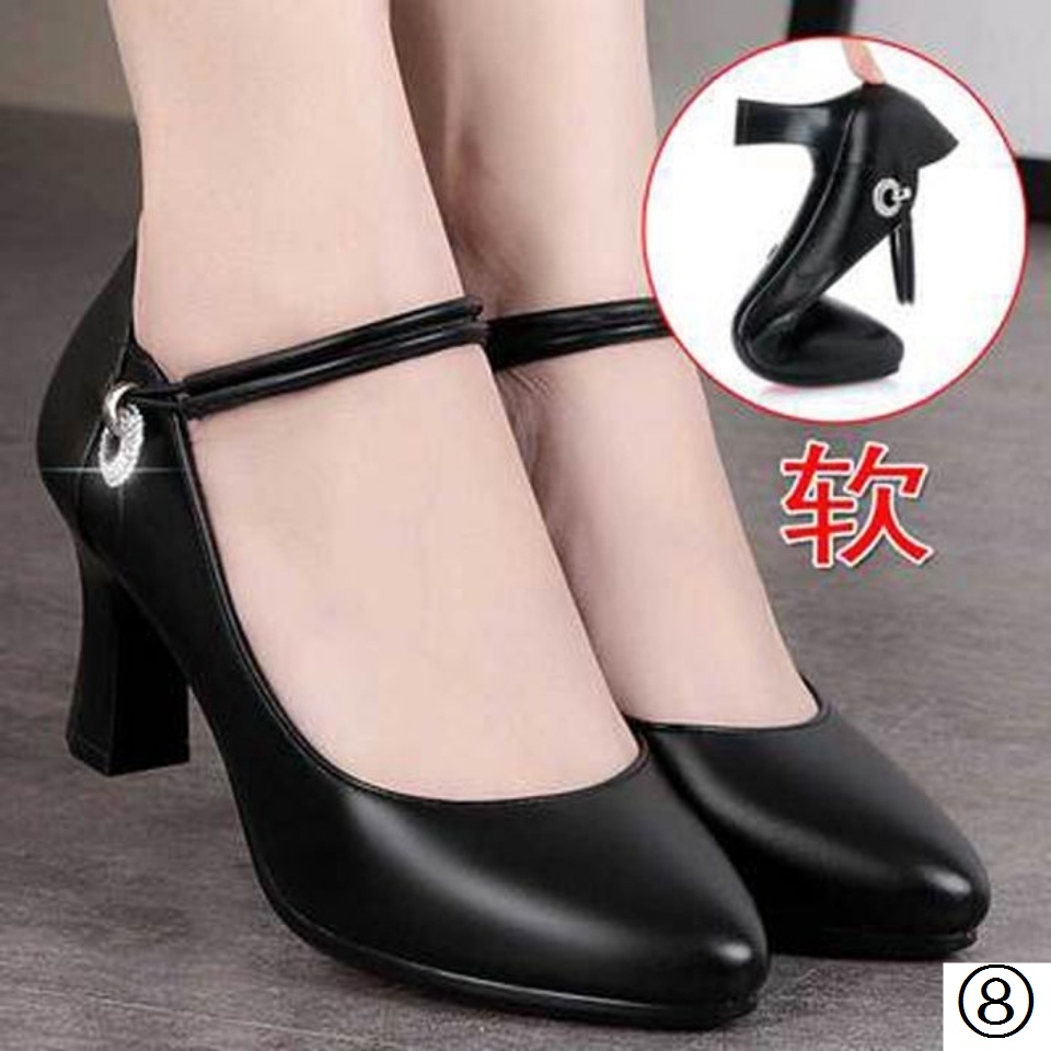 Giày Cao Gót Da Mềm Mũi Nhọn Size Lớn 35 / 40 Thời Trang 2022 Cho Nữ