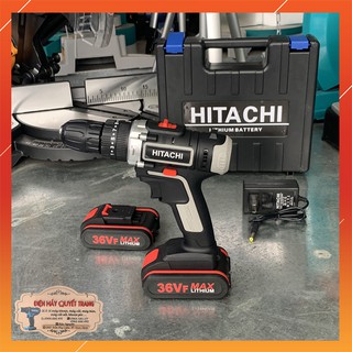 Máy Khoan Pin HITACHI 36V [ FULL BOX + BH 6 Tháng ] - 2 PIN và 1 SẠC - Có Búa "Hot Hot"