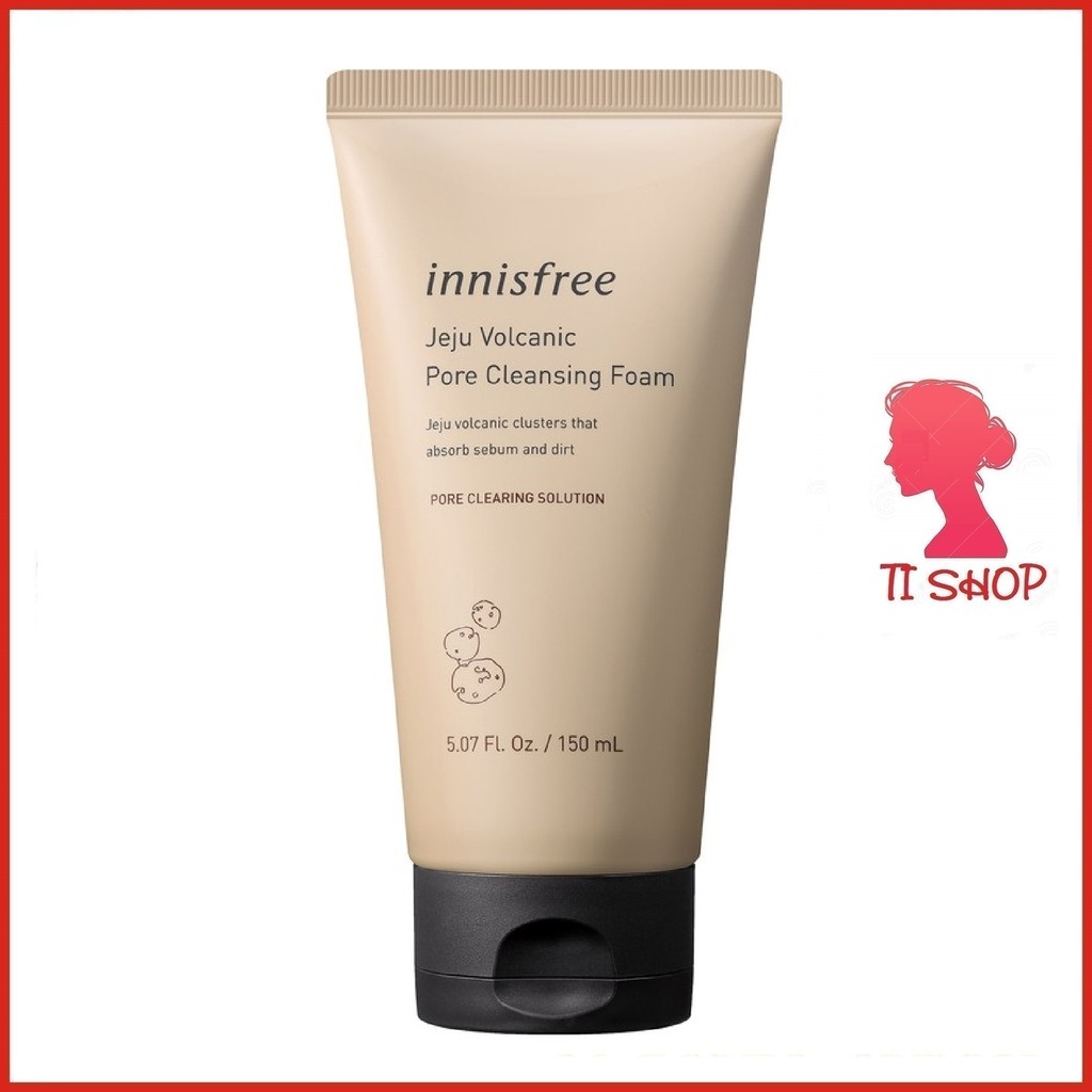 Sữa Rửa Mặt FREESHIP Sữa Rửa Mặt Jeju Volcanic Pore Innisfree giảm mụn loại bỏ bã nhờn 150ml