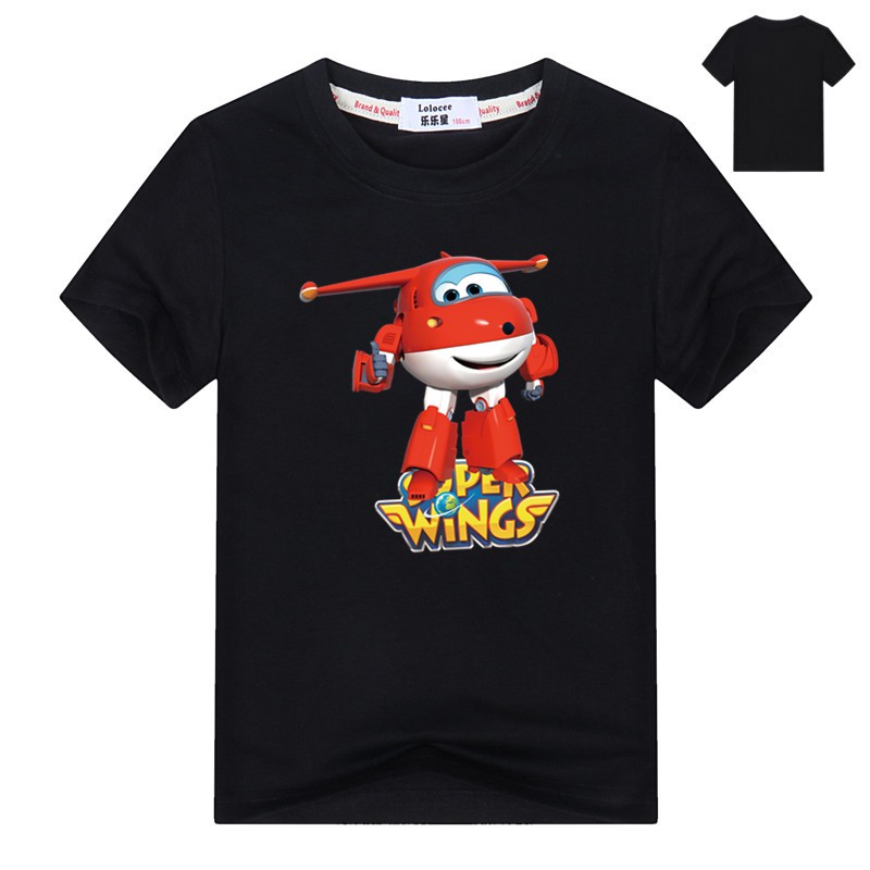 Áo thun họa tiết nhân vật hoạt hình Super Wings dành cho bé trai