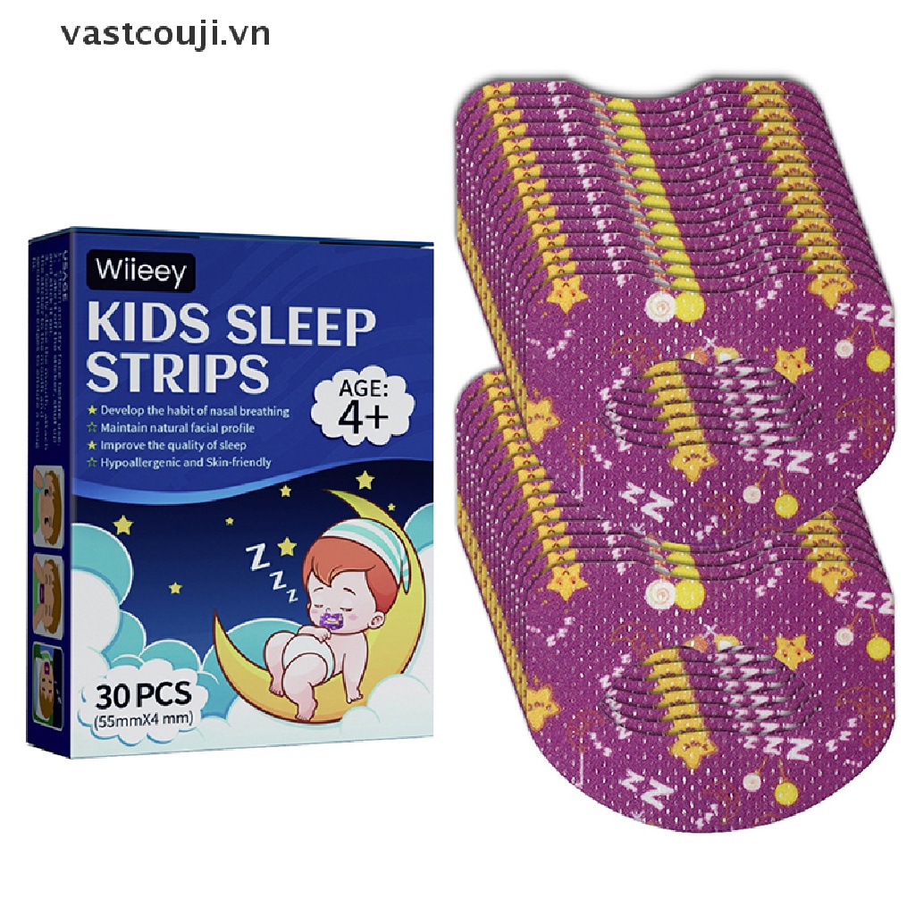Hộp 30 Băng Keo Dán Miệng Chống Ngáy Khi Ngủ Cho Bé