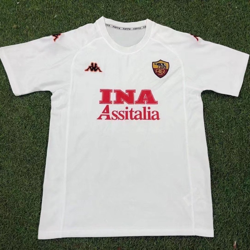 Áo Thun Thể Thao Bóng Đá Ngắn Tay Đội Roma away Size S-XXL 00-01