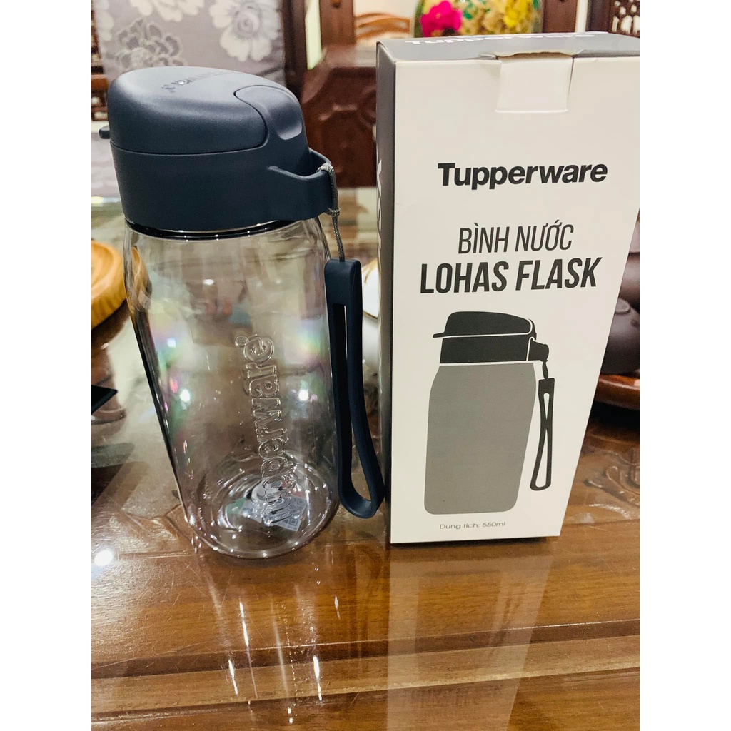 Tupperware Bình nước Lohas Flask 550m chống gỉ nước chịu nhiệt tiện lợi