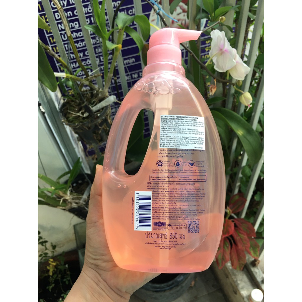 Sữa Tắm Gội Toàn Thân Hương Hoa Anh Đào 850ml