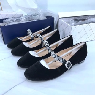 GIÀY NHUNG NGANG ĐÍNH ĐÁ MARY JANE [ ORDER ]