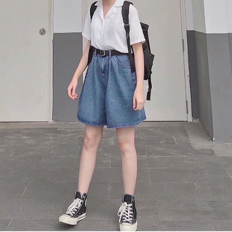 [Rẻ Vô Địch] Quần Short Jean Nữ Châtd Bò Trơn Mềm Xinh Xắn- 001 | BigBuy360 - bigbuy360.vn