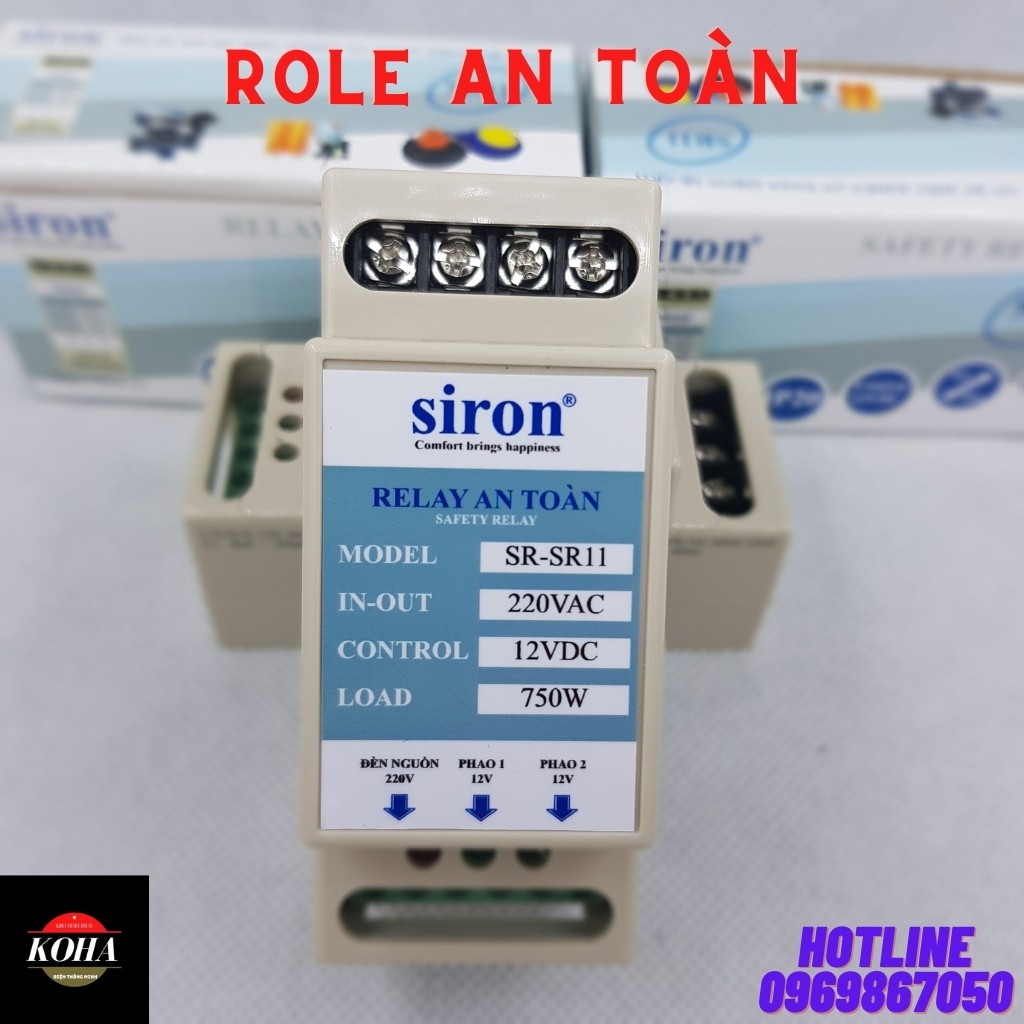 Rơ le an toàn cho phao điện máy bơm nước SRF11A - Thiết bị chống giật, chống rò điện - Hàng Chính Hãng