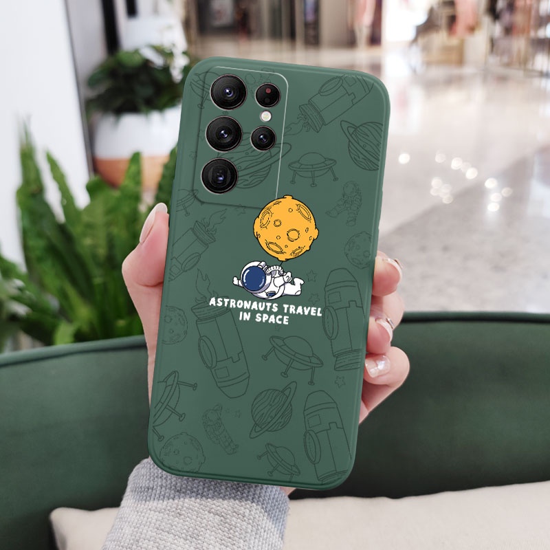 Ốp Điện Thoại Họa Tiết Phi Hành Gia / Mặt Trăng Thời Trang Cho samsung galaxy s23 s22 fe ultra plus