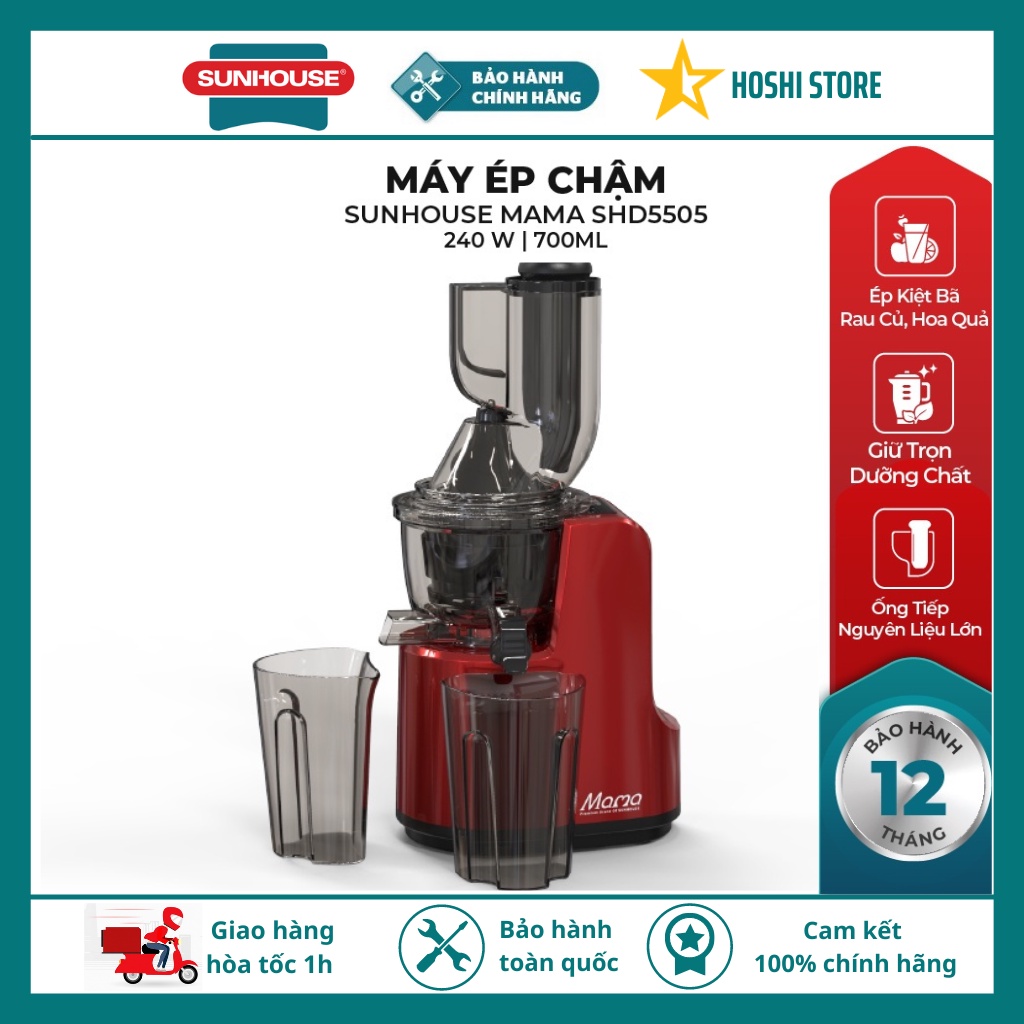 Máy ép hoa quả, trái cây. Máy ép chậm SUNHOUSE MAMA SHD5505
